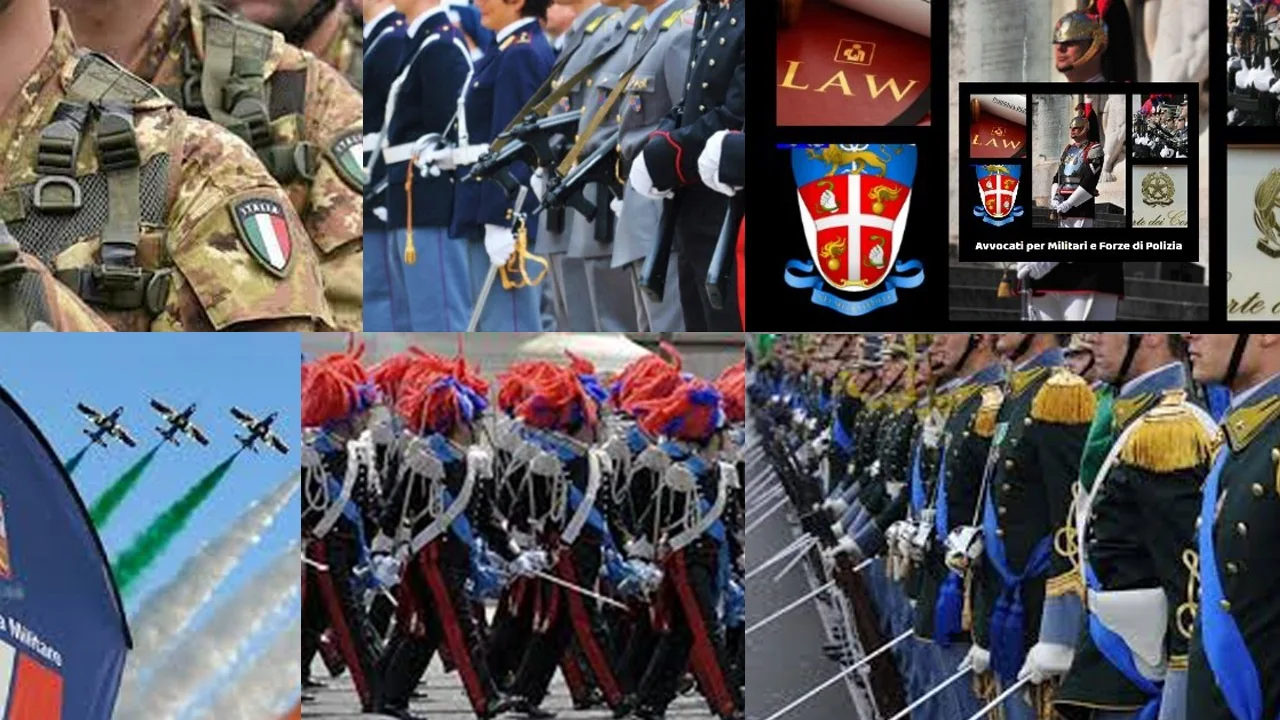 Collage di militari, Carabinieri e Frecce Tricolori